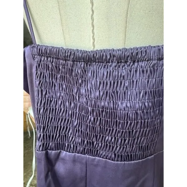 Vintage 80s Madison Leigh Eggplant Purple Sleeveless Dress Size 14 NWT Deadstock - Image 14