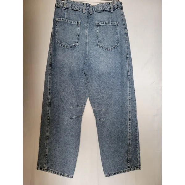 Rewash Women's Barrel Blue Denim Jeans Low Rise Medium Wash 5-Pocket Size 29 - Image 3