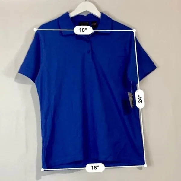 Polo Ultra Club Women’s Button Short Sleeve University Blue Size Large NWT - Image 9