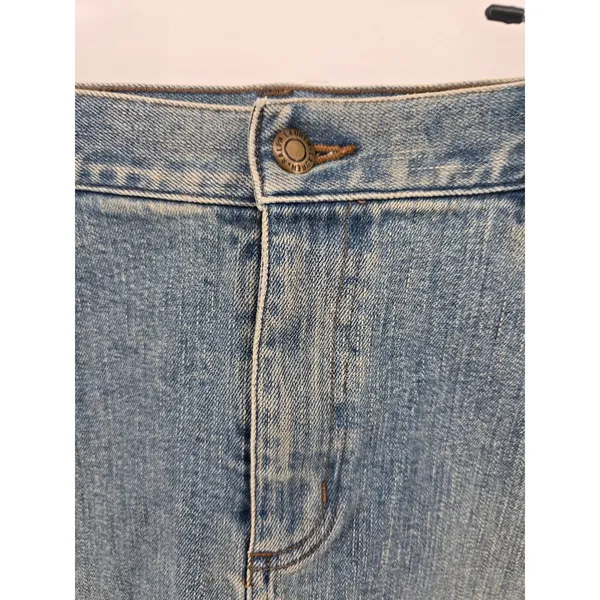 Lauren Ralph Lauren Denim Skirt Womens 10 Lauren Jeans Co Blue Raw Hem EUC - Image 2