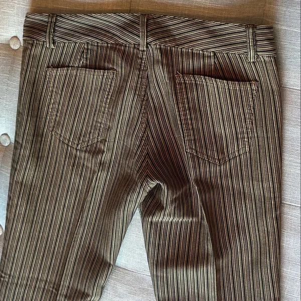 Alice + Olivia Gold Black Contrast Stripe Flare Pant Size 6 - Image 8