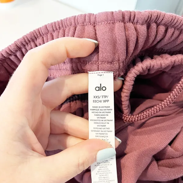 Alo Accolade Straight Leg Sweatpants Burgundy Truffle XXS - Image 3