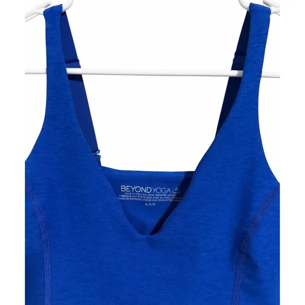 Beyond Yoga Spacedye‎ Good Day Cropped Tank Marine Blue Heather Size Small - Image 3