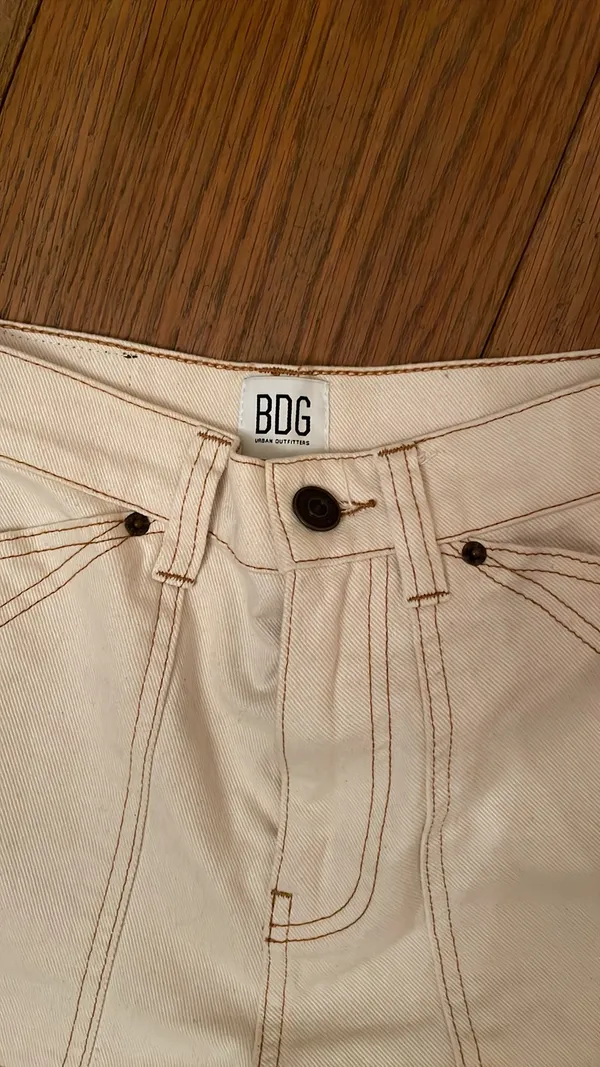 Cream Denim Pants - Image 9