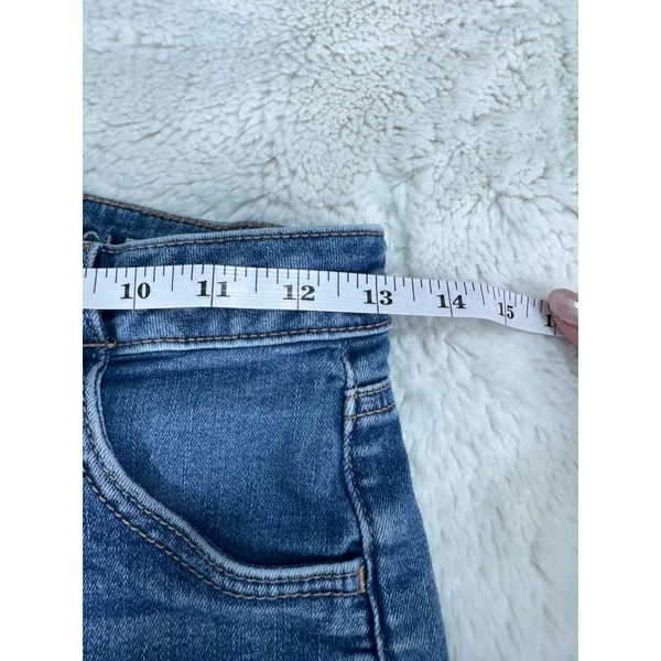 American Eagle Wide Flare Jeans Size 4R Medium Wash Retro Y2K Denim - Image 5
