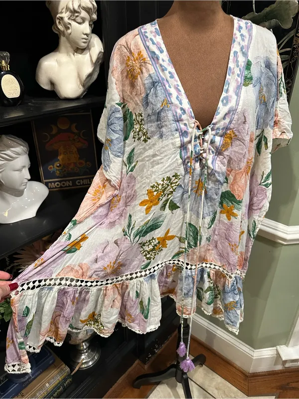 Z&L Cotton Boho Swim Cover‑Up – Size Large - Image 5