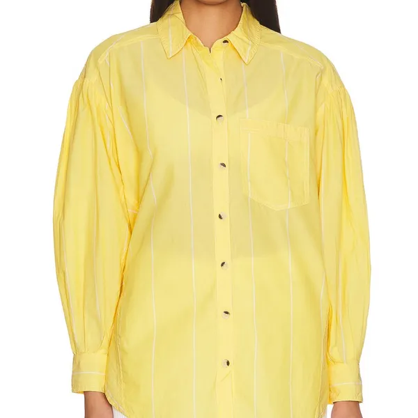 We the free Happy Hour Stripe Top in Yellow Combo‎ SIZE L OVERSIZED STYLE - Image 4