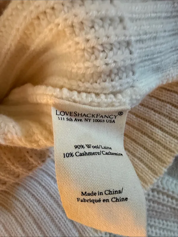 LoveShackFancy Avignon Crop Cashmere Blend Cardigan - Image 9