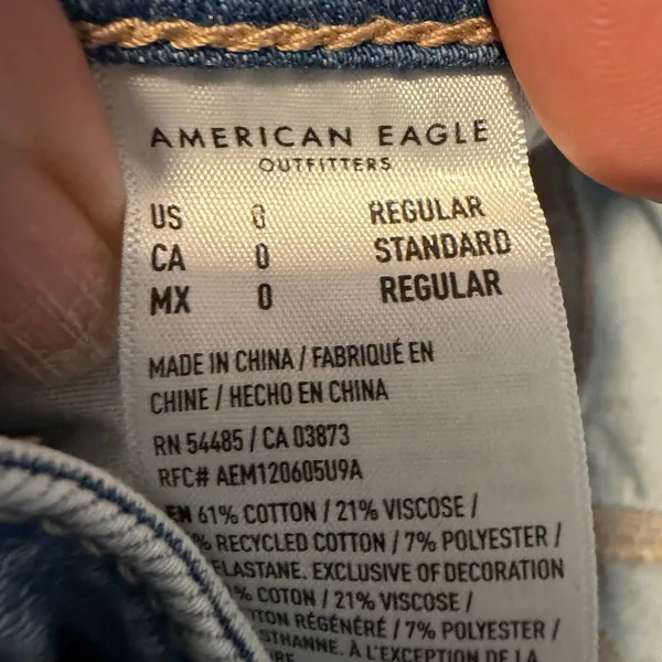 American Eagle Flare‎ Jeans Women 0 Blue Distressed High Rise Next Level Stretch - Image 12