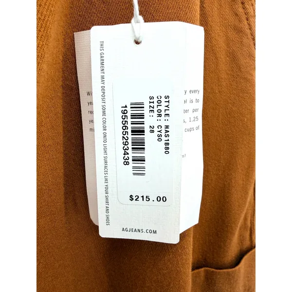 AG Adriano Goldschmied Renn Utility‎ High Rise Barrel Cargo Pants Clay 28 NWT - Image 6