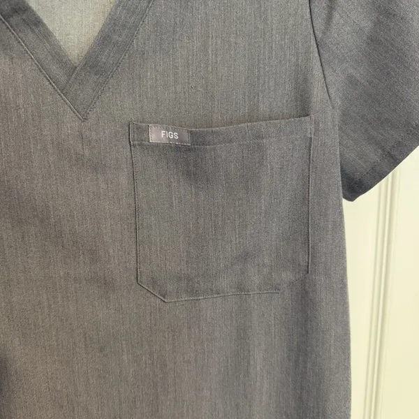 Figs The Technical Collection Catarina One Pocket Gray Scrub Top XS Medical Surg - Image 3