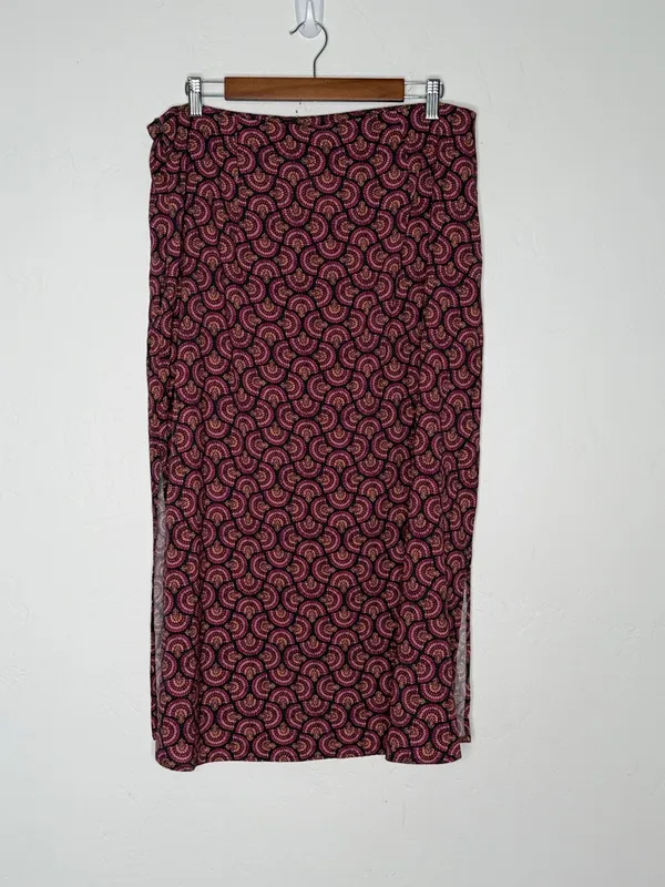 Marine Layer Ryan Midi Slip Skirt Mauve Pink Satin Bias Cut Size 12 NWT - Image 4