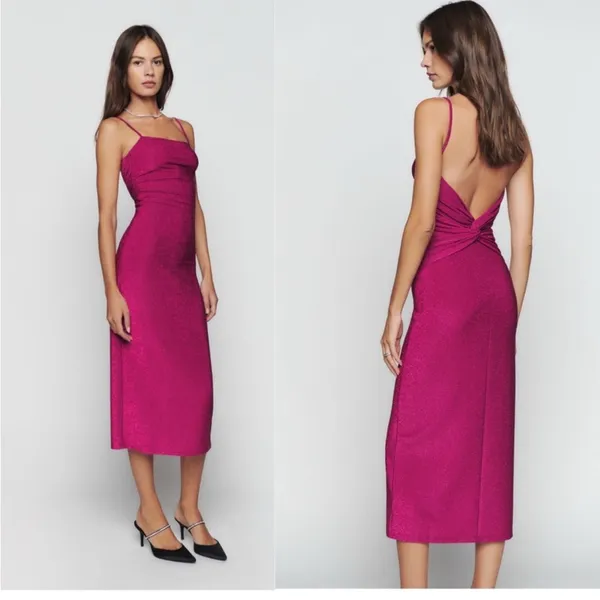 Reformation Breslin Dress Pink‎ - Image 2