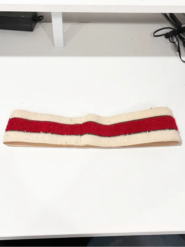 Gucci Web Logo Headband Terry Cloth Stretch Red Stripe - Image 5