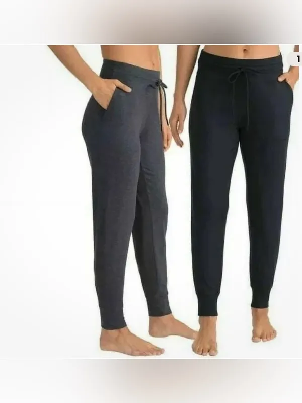 Lole Womens Joggers Pants Gray Drawstring Yoga Lounge Stretch Athleisure - Image 2