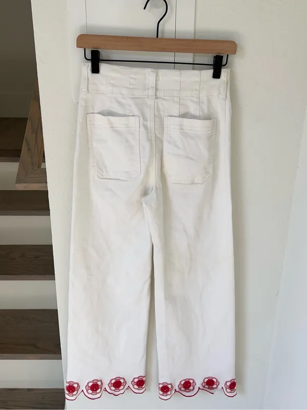 Anthropologie The Colette Cropped High-Rise Wide-Leg Jeans: Scallop-Hem Edition - Image 5
