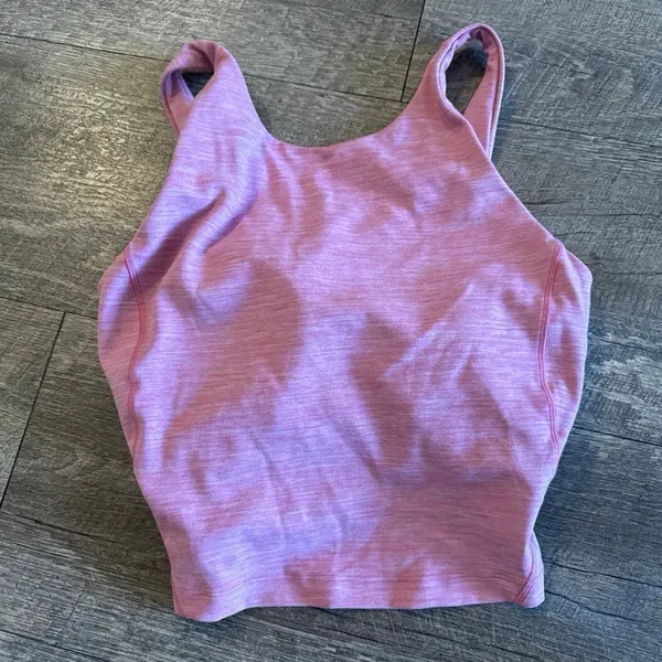 Lululemon Align High-Neck Tank Top in Heathered Pink Blossom - Image 4