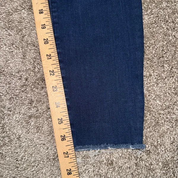 Mother High Waisted Looker Ankle Fray Women 31 Blue Good Tongue And Chic Skinny - Image 2