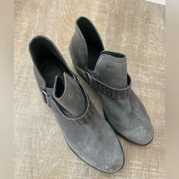 Sorel Leather Lolla II Ankle Boot Womens 7 Waterproof Quarry Grey Studded Bootie - Image 7