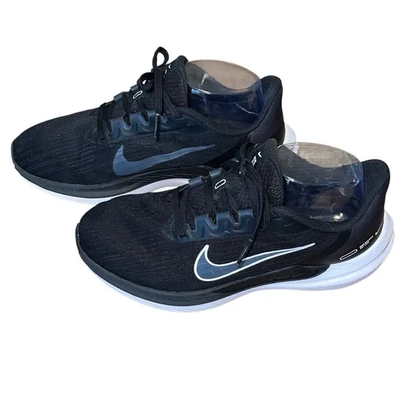 Nike Womens Air Winflo 9 Neutral‎ Lace Up Athletic Running Shoes Black Size 7 - Image 2