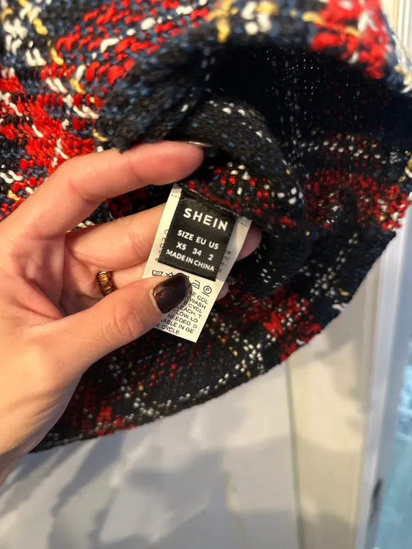 SheIn Christmas Plaid Dress - Image 2