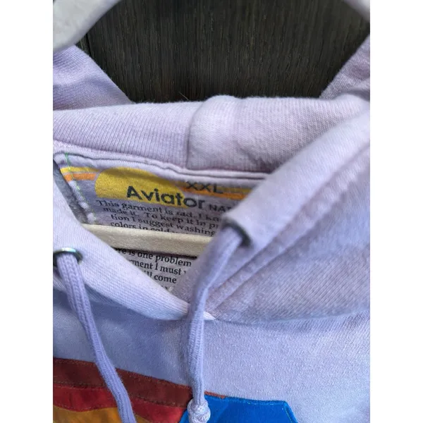 Aviator nation VINTAGE LOGO RELAXED PULLOVER HOODIE - FADED GRAPE embrobroid xxl - Image 3