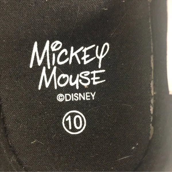 Disney Mickey Mouse Canvas Sneakers Size 10 Black Grey Retro Streetwear Shoes - Image 6