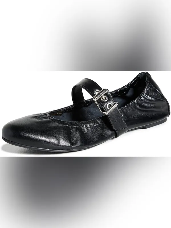 SCHUTZ Womens Calita Black Ballet Flats Size 8.5 B - Image 2