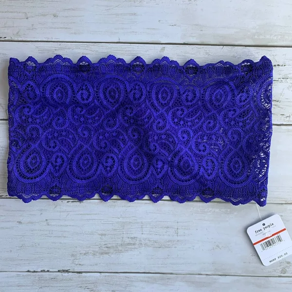 NWT Free‎ People Reversible Lace Bandeau Bralette in Sapphire - Image 2