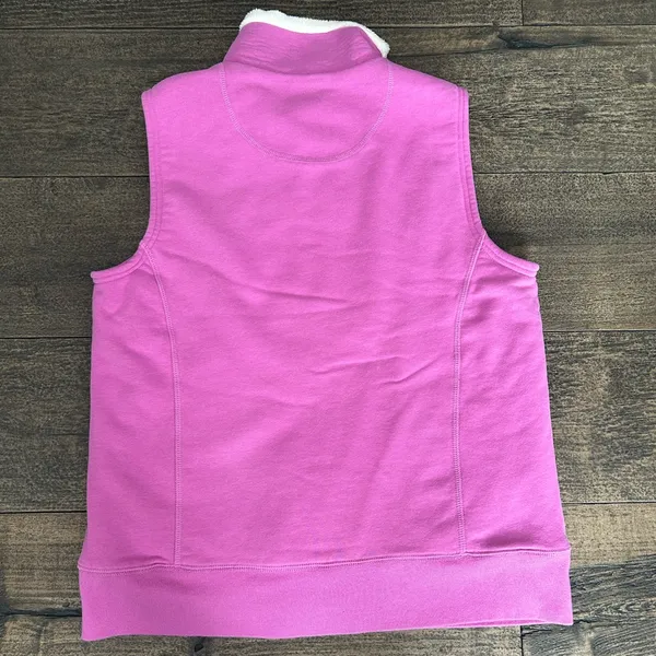 Women’s L.L. Bean Pink Sleeveless Vest‎ medium - Image 5