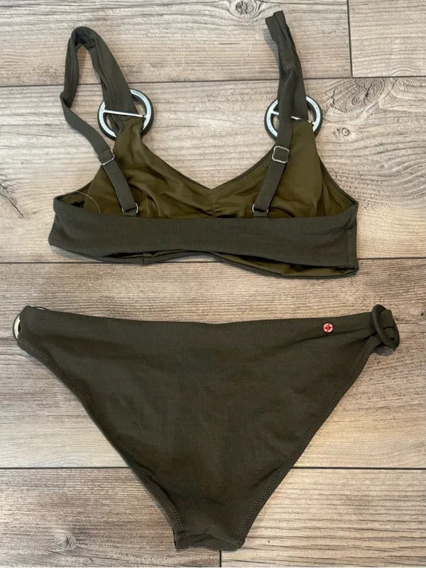 Red Carter Olive Green Ring-Detail Bikini Set Y2K style NWOT - Image 5