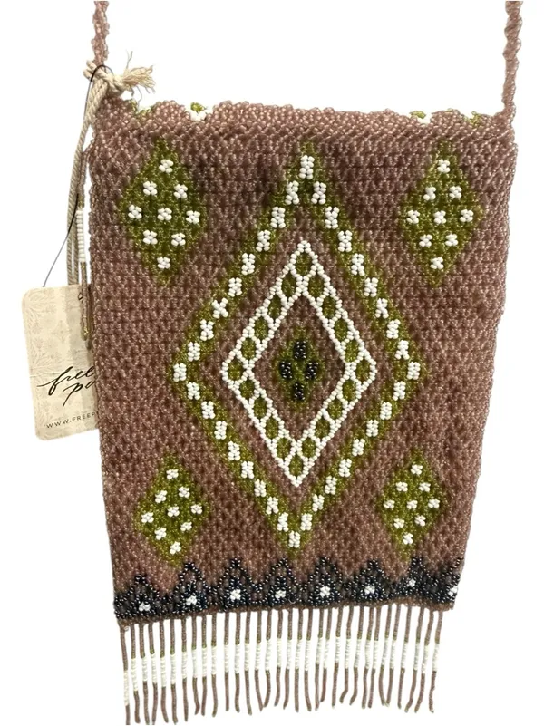 NWT Free People Bella Beaded Fringe Bag‎ Pixie Dust Festival Boho Crossbody - Image 7