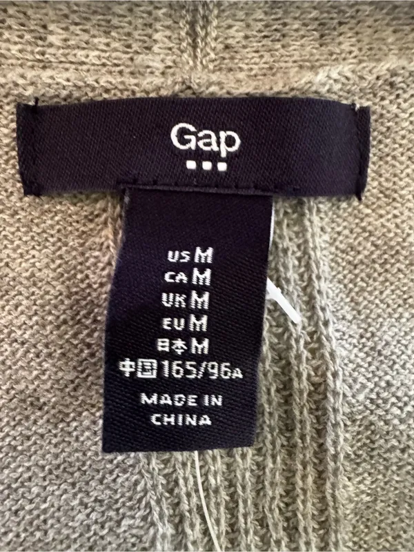 GAP Olive and Gray Striped Long-Sleeve Knit Shirt - Image 5