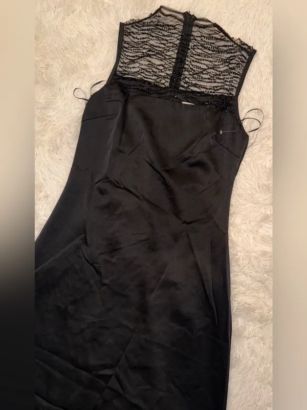 NEW ELLIATT Margot Beaded Black Sleeveless Gown Sz XS - Image 6
