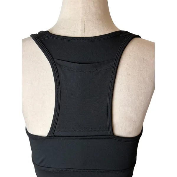 Reebok Sports Bra Women Small Black Racerback Mesh Pocket Athleisure Athletic - Image 4