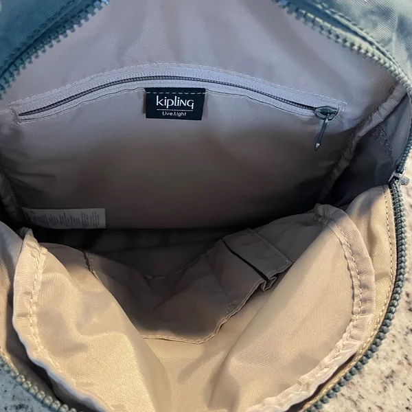 Kipling Seoul Small Backpack Women Small Blue Green‎ Crinkle Nylon Gorpcore Bag - Image 5