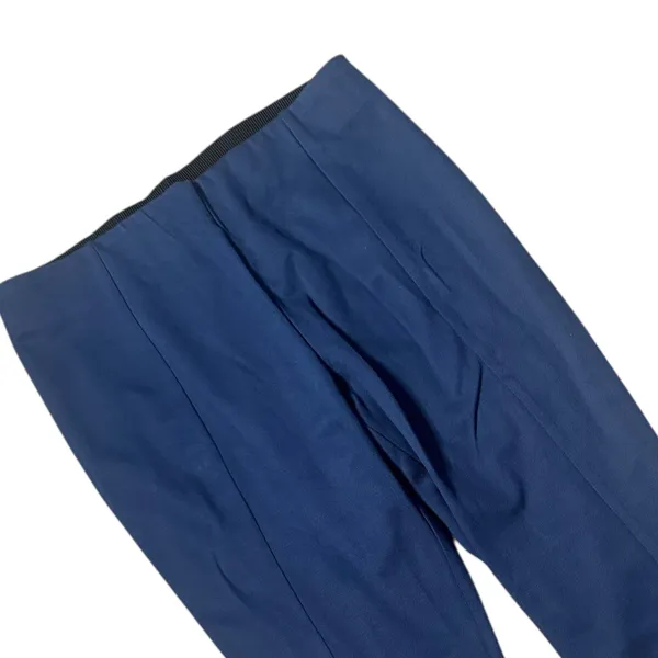 Jason Wu Blue Ponte Knit Pintuck Pants Size 12 P Pull On‎ Ankle Preppy Office - Image 2