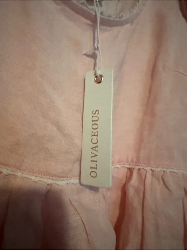 NWT Olivaceous Pink Puff Sleeve Babydoll Mini Dress with Pockets - Size S - Image 6