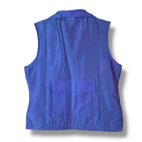 Blanc Noir BN Iridescent Purple Y2K Fleece Sleeveless Collar Swish Vest Medium - Image 4