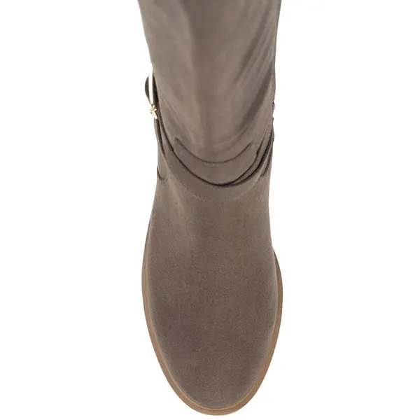 NEW Style & Co. Womens Uticaa Belt Heel Boots Dark Taupe Microsuede Brown 7M - Image 4