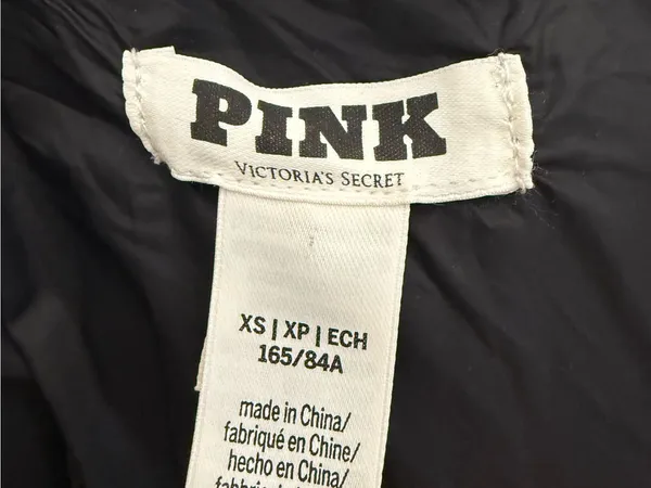 PINK Victoria's Secret Black Shiny Quilted Puffer Vest - Image 6