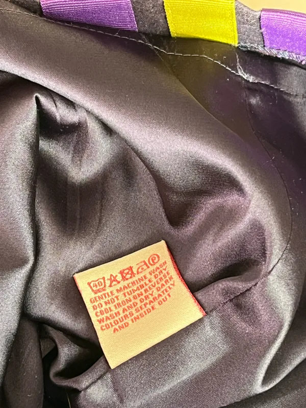Boden• Navy & Purple Grosgrain Ribbon Detail• Cotton Dress• Sz 6 - Image 12