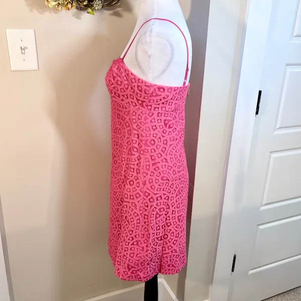 LILLY PULITZER Karina Lace Sweetheart Neck Resort Dress ~Anchor Pull Sz 0🧡 - Image 6
