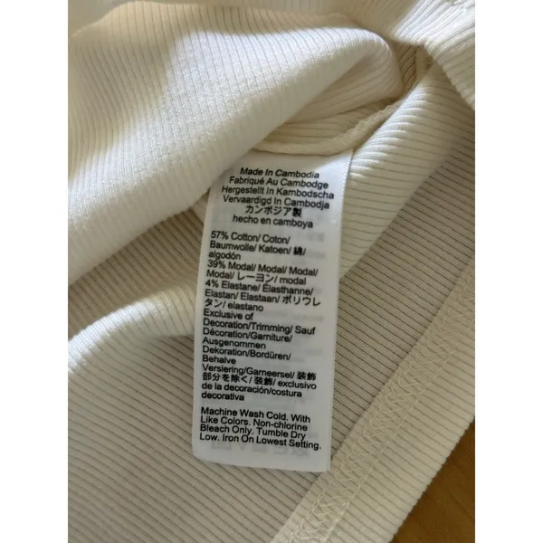 J‎ CREW NWT Perfect Rib Polo Shirt Size XS Cream Long Sleeve Knit Lightweight - Image 5
