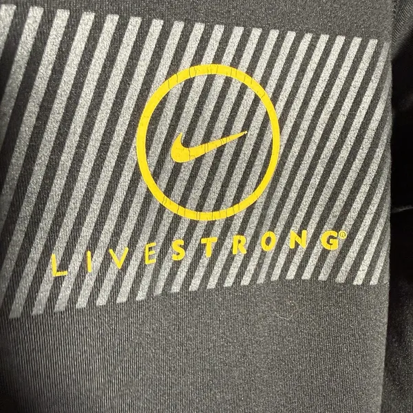 Nike Pro Combat 1/4 Zip Pullover Women's Medium Black "Live Strong" - Image 4