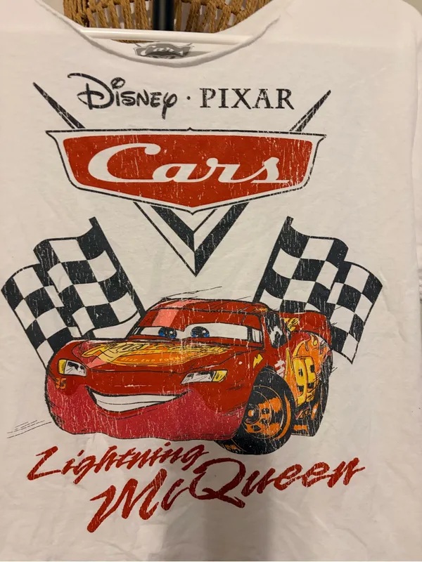Disney Pixar Cars Lightning McQueen White Graphic Tee - Image 2