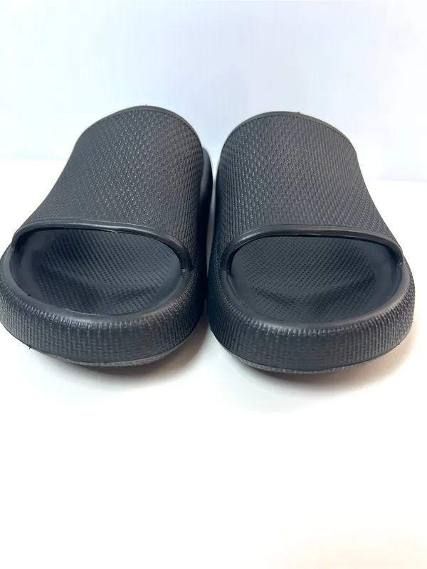 Joomra Black Pillow Cloud Slides Women 4-5.5 EVA Comfort Shower Sandals - Image 3