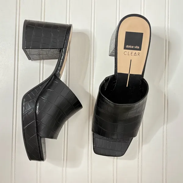 Dolce Vita Women's Marsha Platform Black Slide Sandals 402 - Image 3