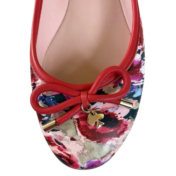 EUC Kate Spade Willa Leather Flats Floral Size 6 - Image 3