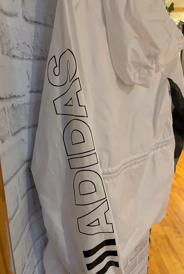 Adidas White  Windbreaker - Image 3